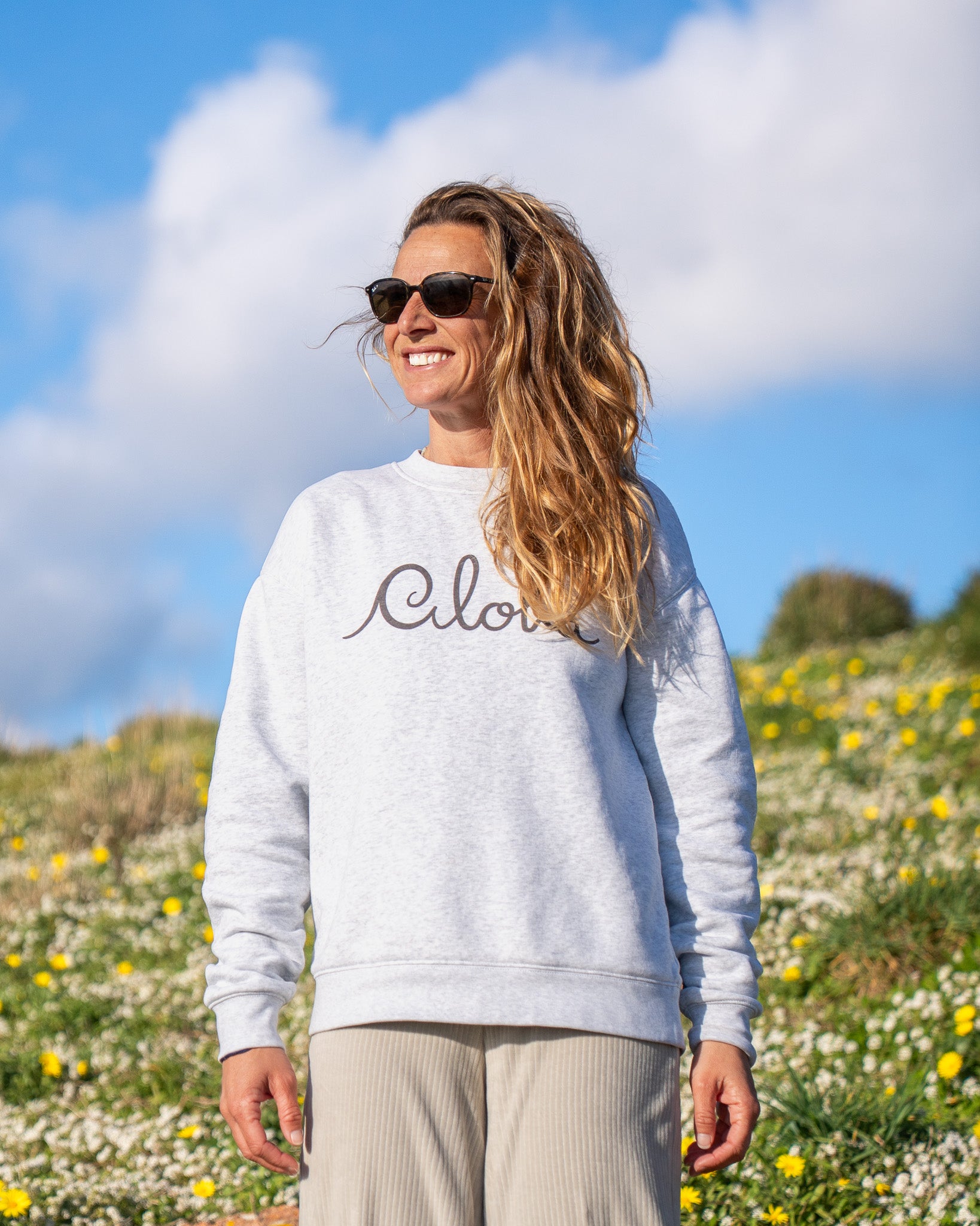 Aloha Sweater ~ White Marle – at Aloha Boutique