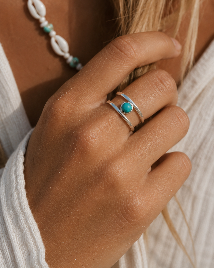 アクセサリー silver 925 turquoise ring Laut Turquoise Ring | 925 Sterling Silver | At Aloha – at Aloha